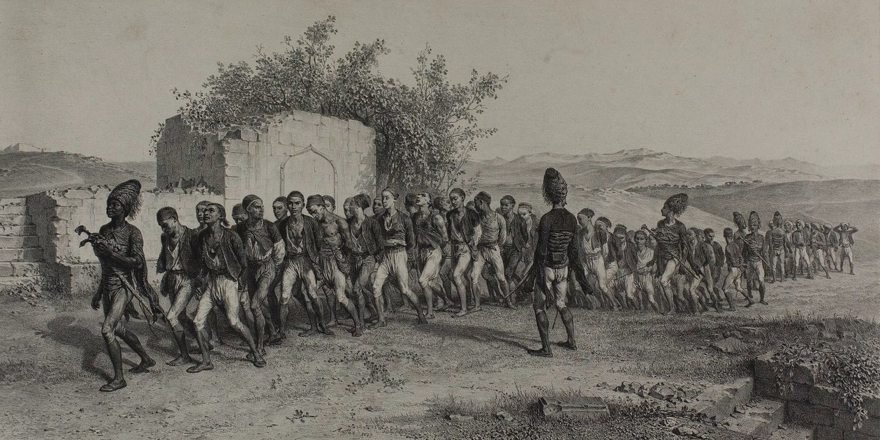 Recrues turques près de Smyrne, 10 novembre 1837 - Denis Auguste Marie Raffet