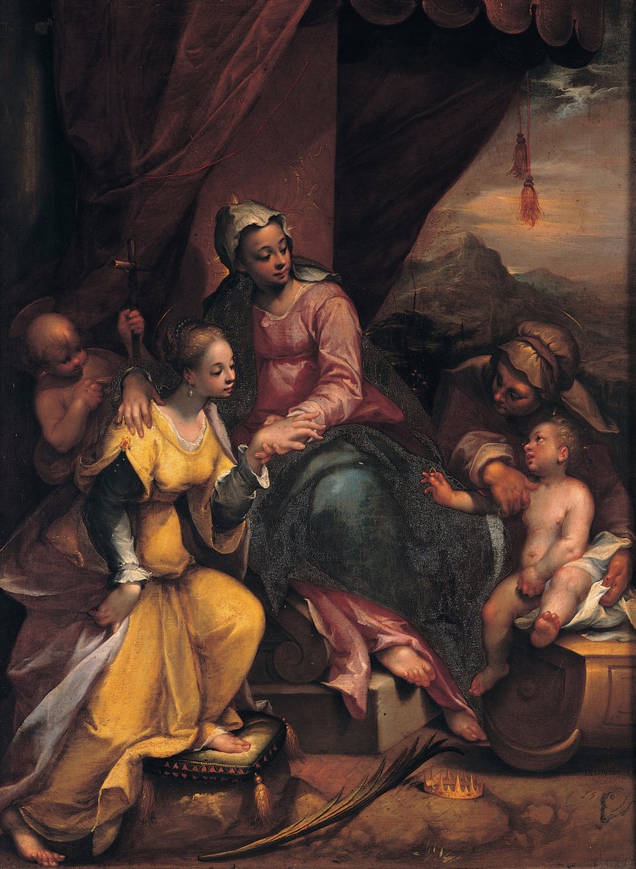 Le Mariage Mystique de Sainte Catherine, 1590 - Denis Calvaert