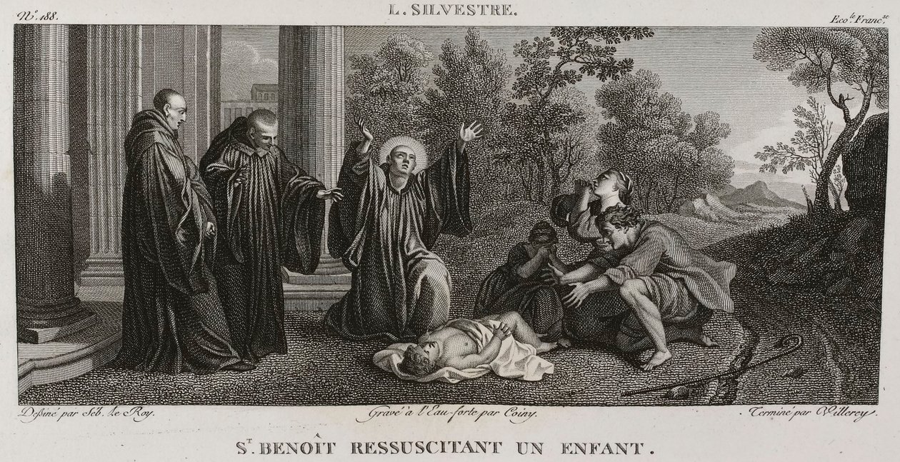 Denis-Sébastien Leroy, Antoine-Claude-François Villerey et Coiny - Saint Benoît ressucitant un enfant, d