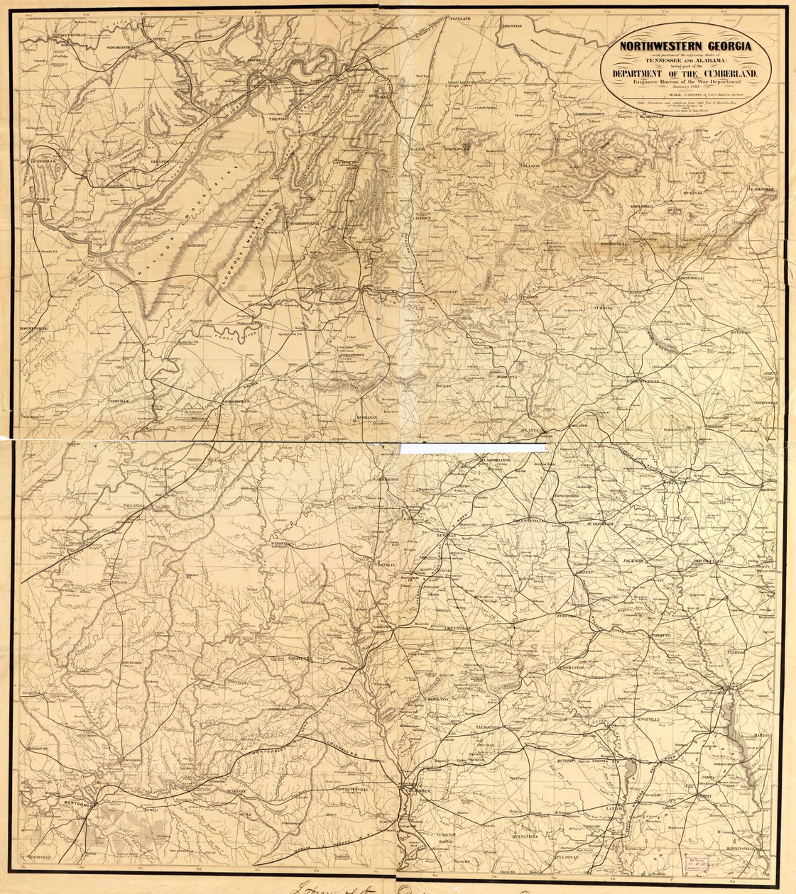 Nord-ouest de la Géorgie (avec des parties des États voisins du Tennessee et de l