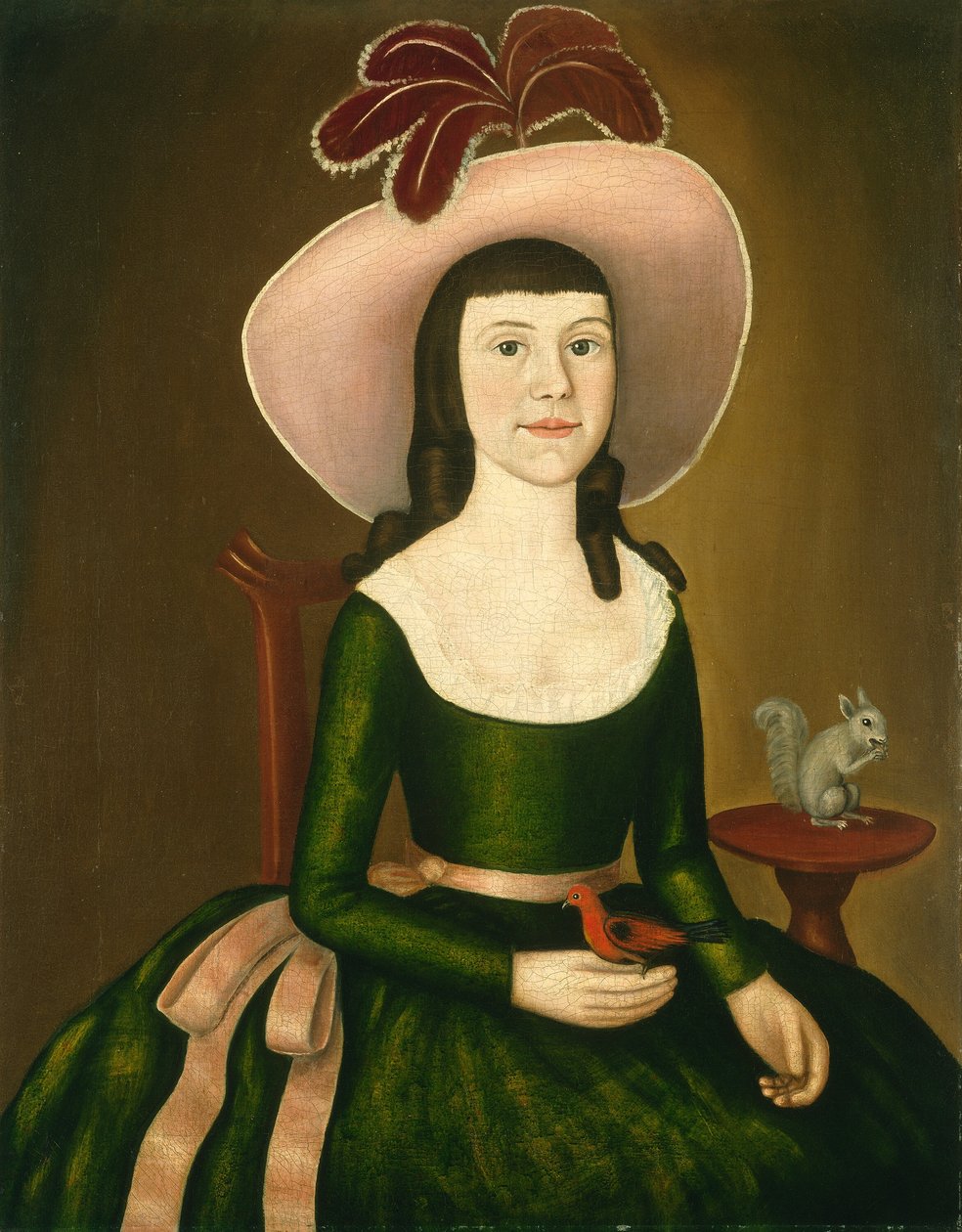 Mademoiselle Denison de Stonington, Connecticut possiblement Matilda Denison, vers 1790 - Denison Limner