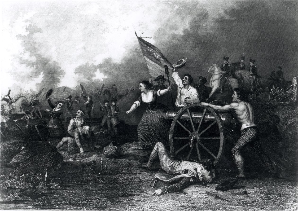 Moll Pitcher à la bataille de Monmouth, 28 juin 1778, gravé par J. Rogers - Dennis Malone Carter
