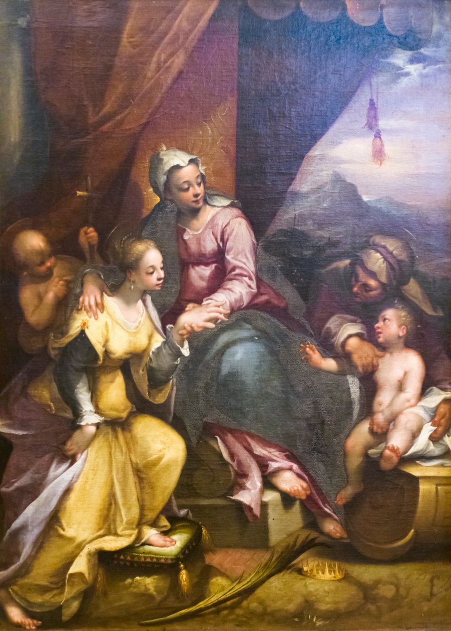 Le Mariage Mystique de Sainte Catherine - Denys Calvaert or Calvart