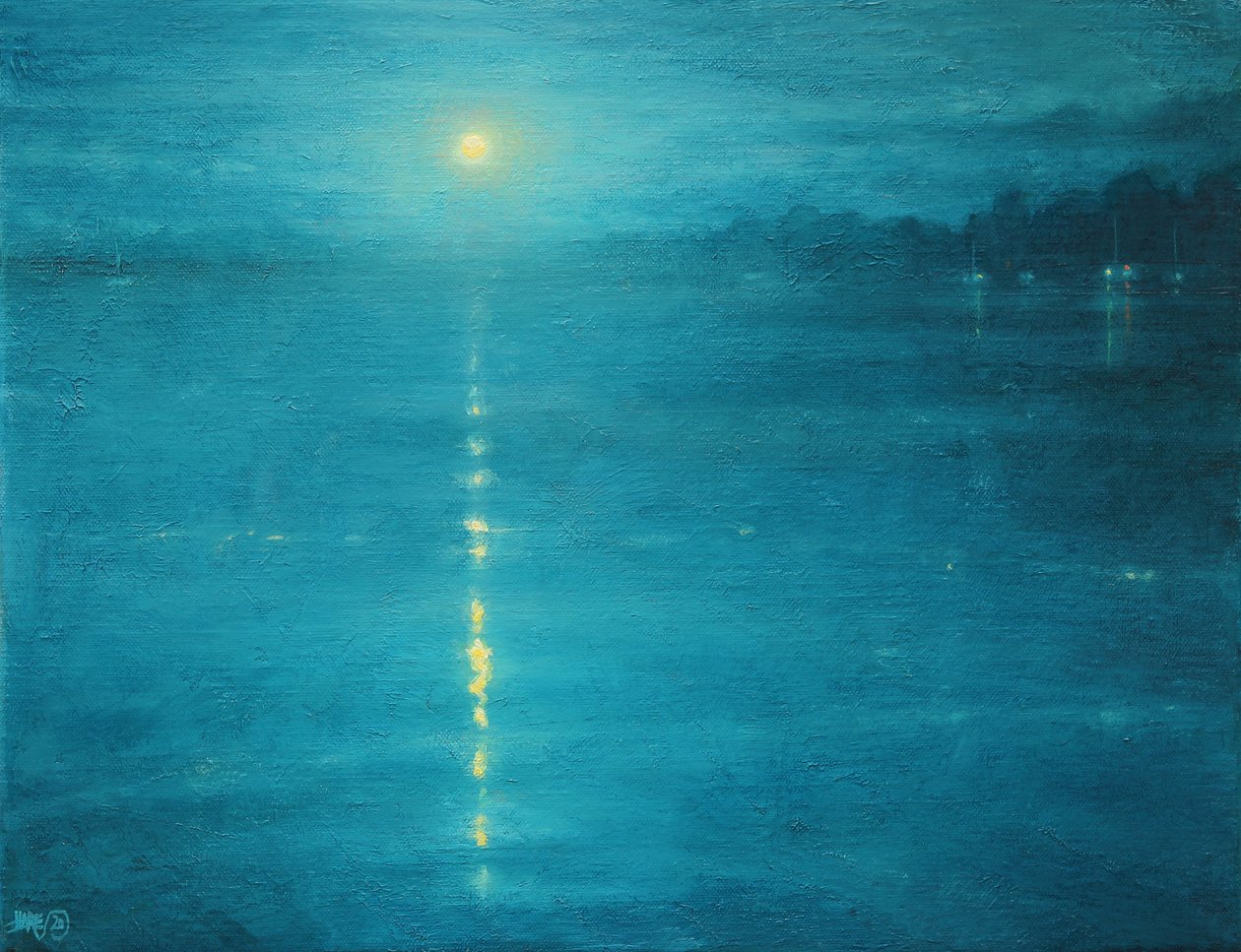 Lever de lune sur le canal, 2020 - Derek Hare