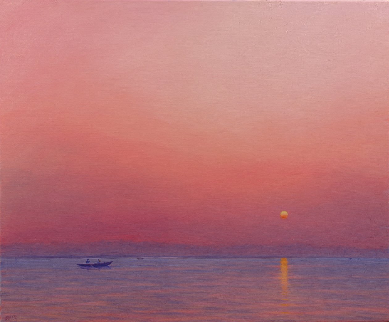Aube Rose sur le Gange - Derek Hare