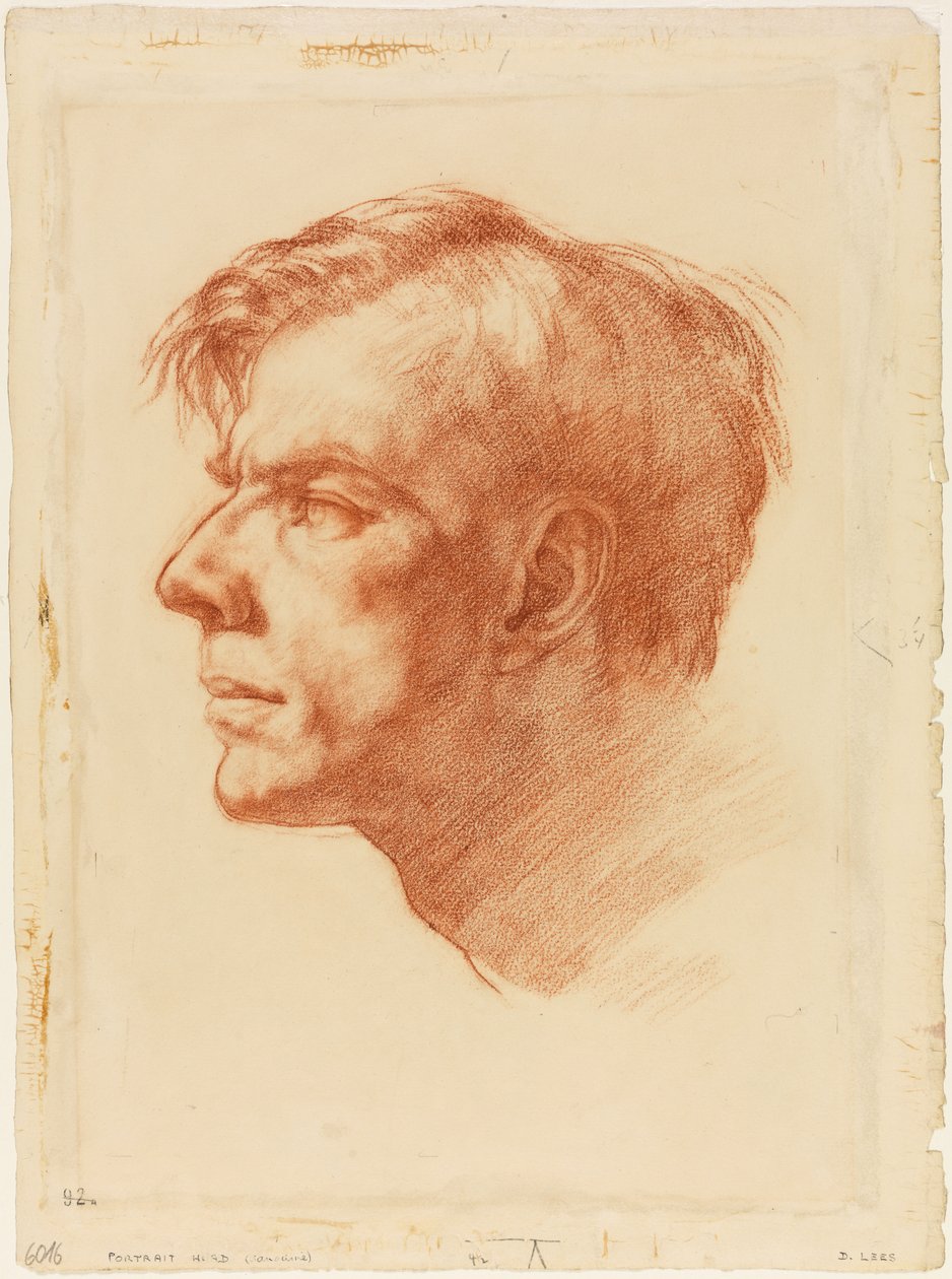 Portrait de John Fothergill, vers 1907 (sanguine sur papier) - Derwent Lees
