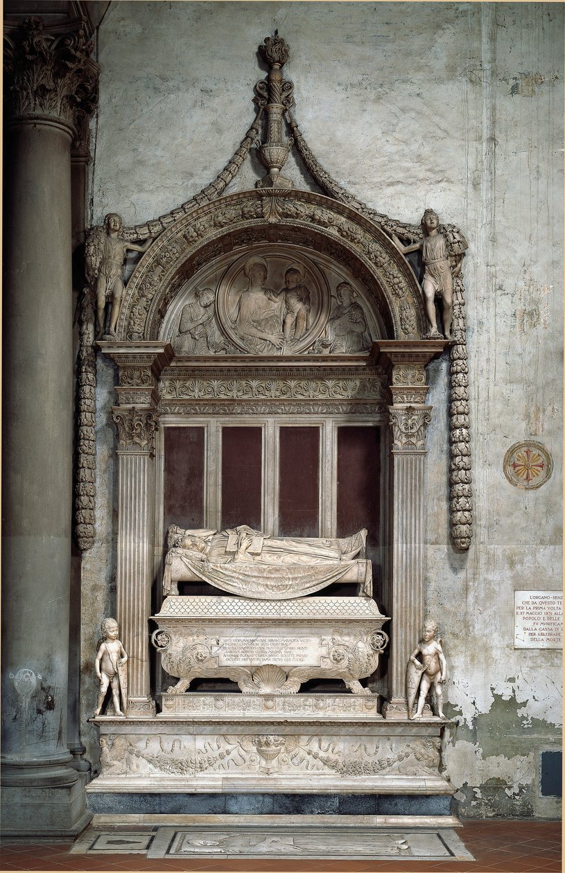Tombe de Carlo Marsuppini (1399-1453), Chancelier de la République florentine - Desiderio da Settignano