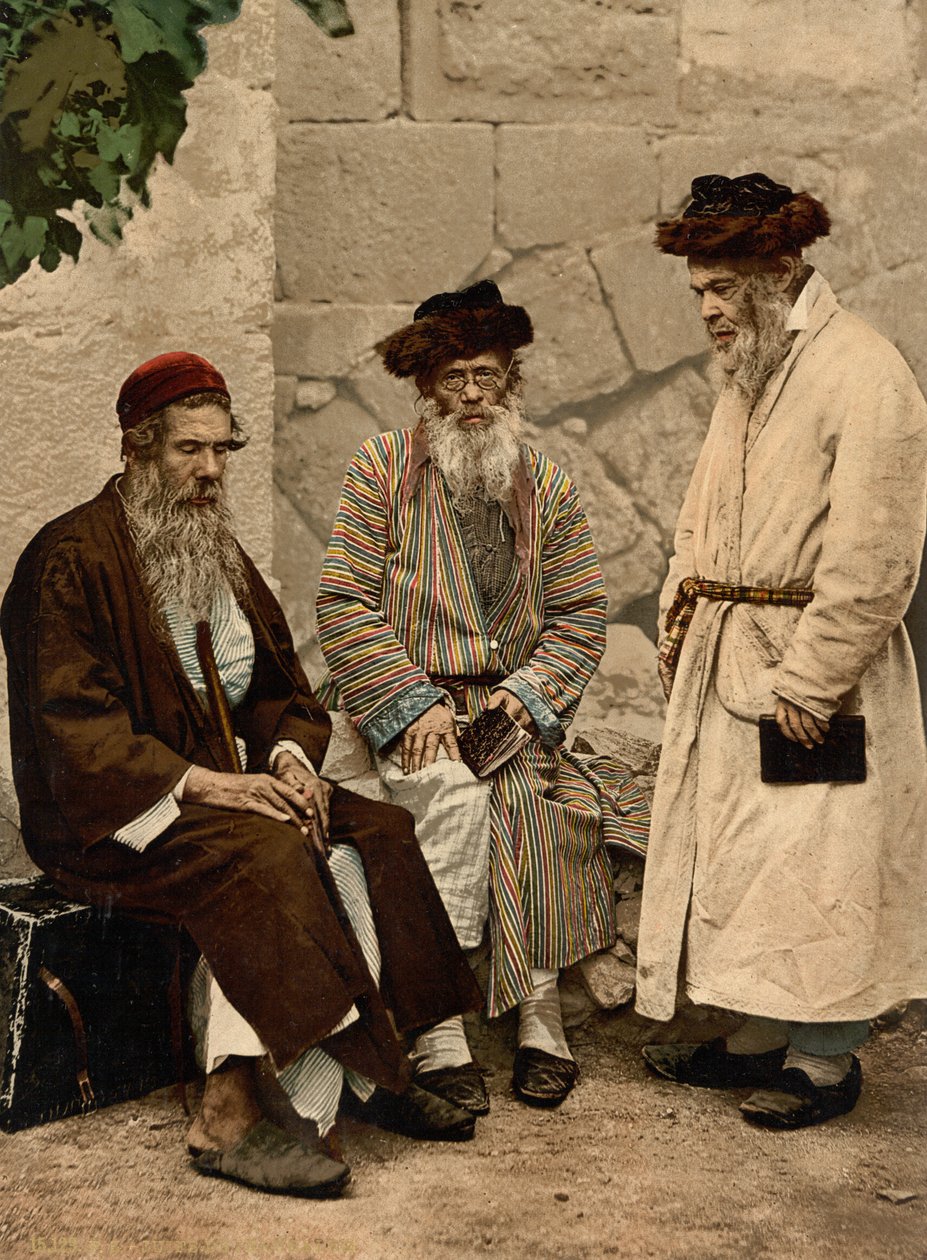 Types de Juifs à Jérusalem, Terre Sainte, c.1890-c.1900 - Detroit Photographic Co.