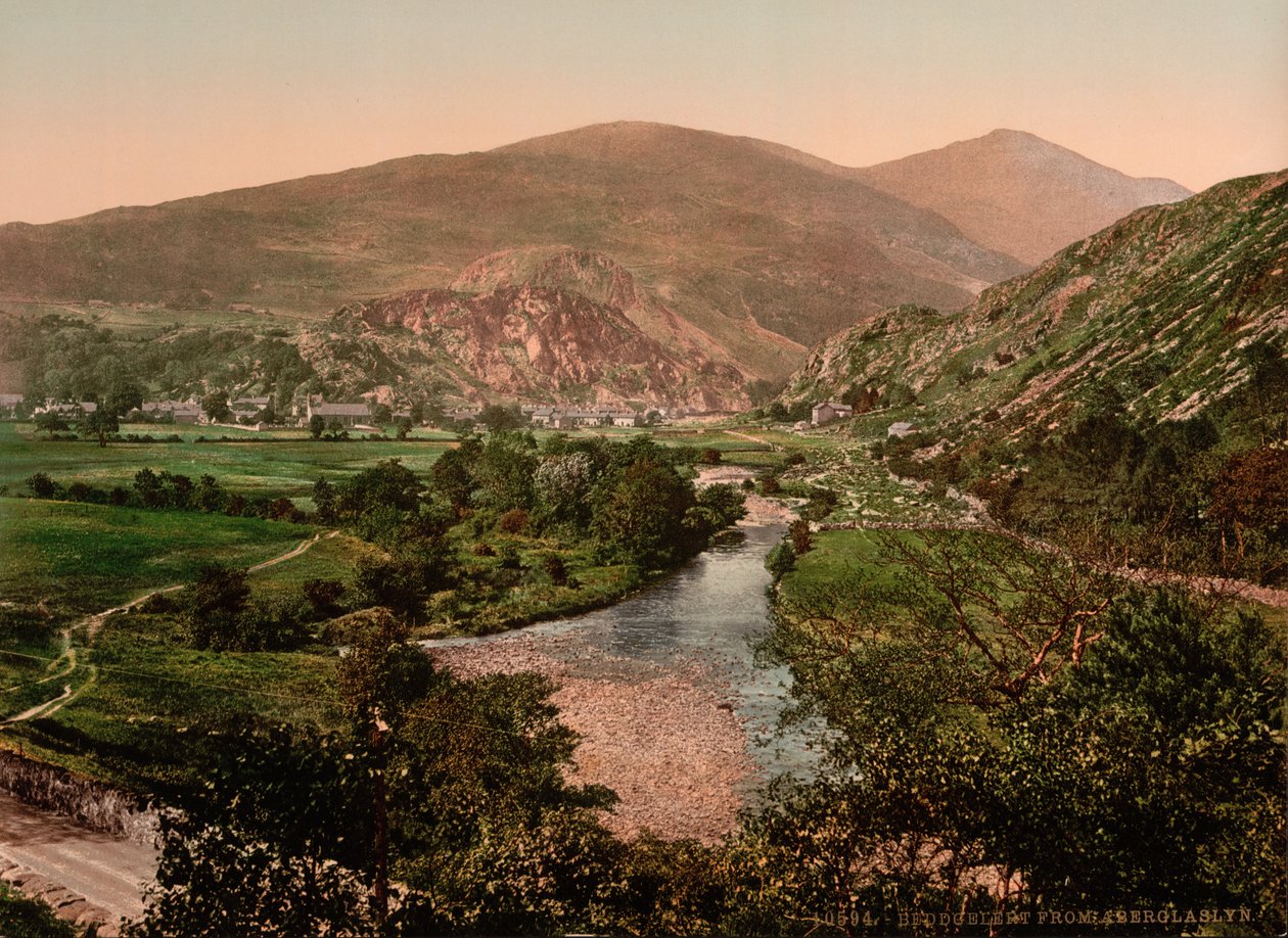 Depuis Aberglasyn, Beddgelert, Pays de Galles, vers 1890-1900 (tirage photochrome) - Detroit Publishing Co.