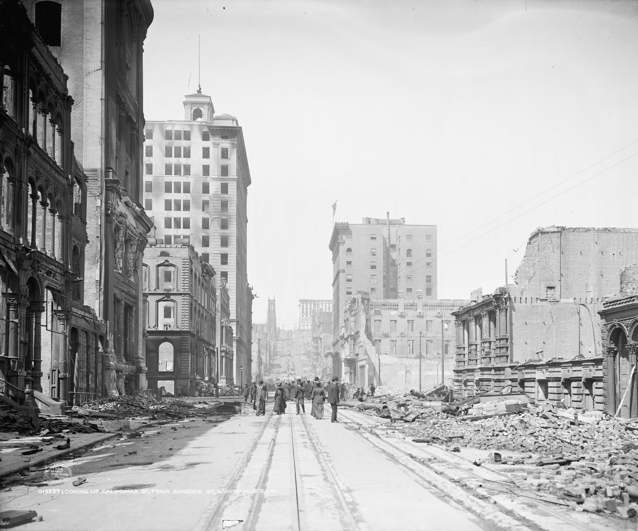 Vue de la rue California depuis la rue Sansome, San Francisco - Detroit Publishing Co.