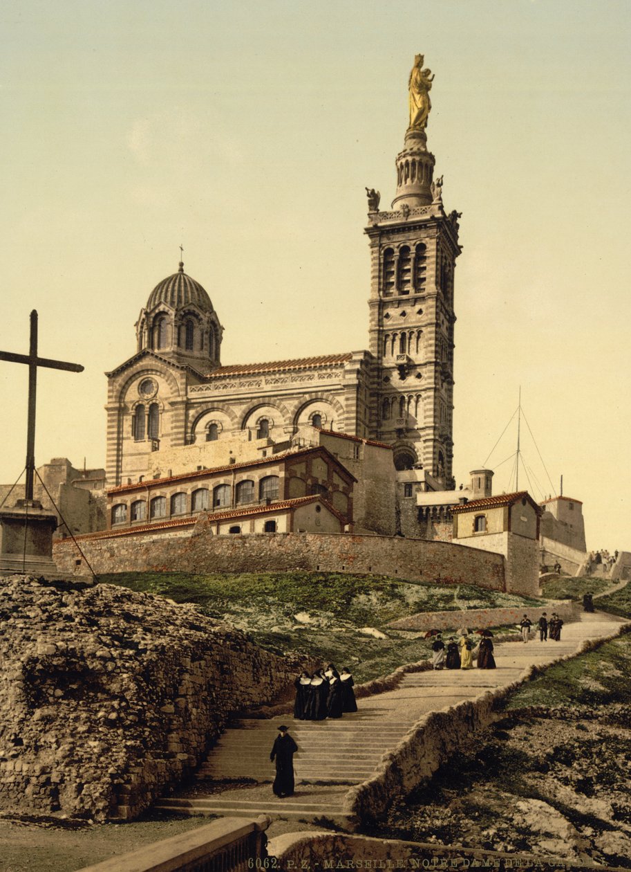 Notre Dame de la Garde, Marseilles, France, c.1890-1900 (photochrom print) - Detroit Publishing Co.