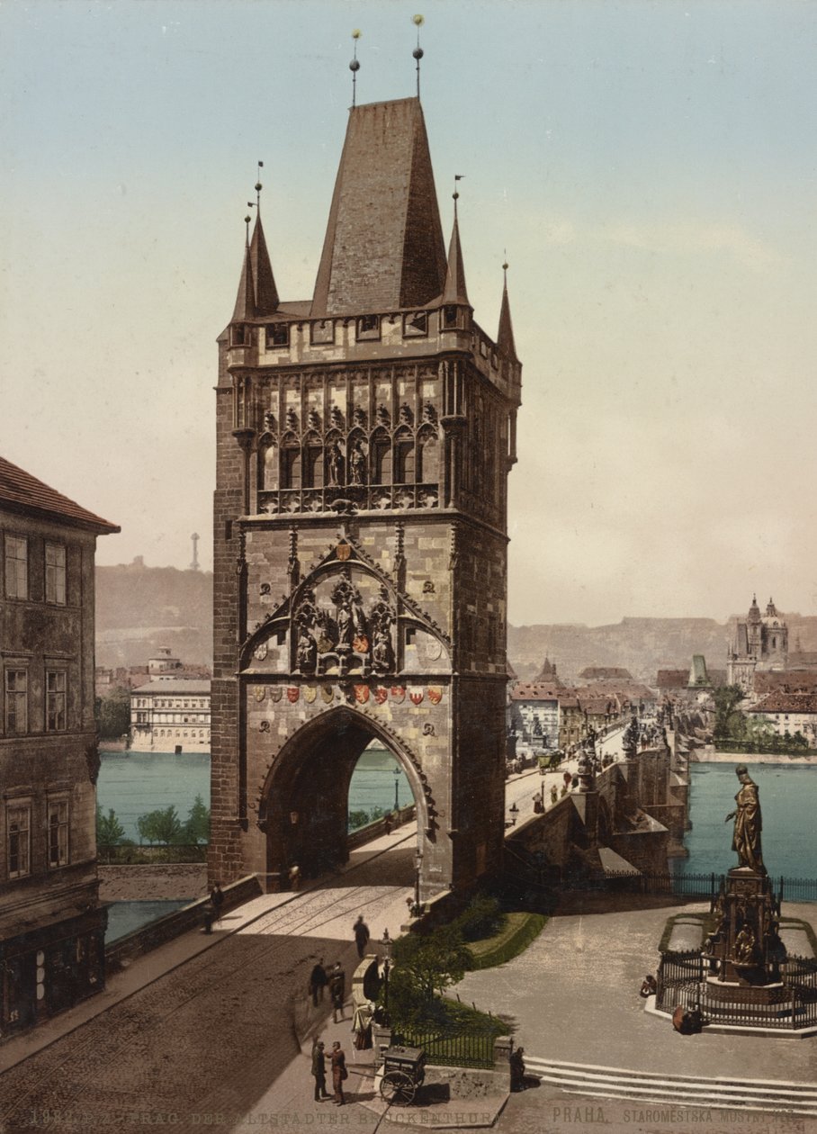 Tour du Pont de la Vieille Ville, Prague, 1905 - Detroit Publishing Co.