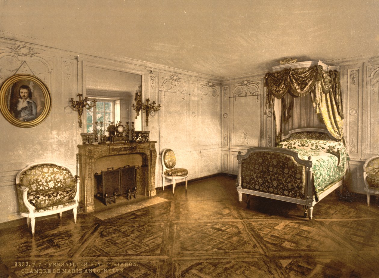 Petit Trianon, Versailles, chambre de Marie-Antoinette, vers 1890-1900 - Detroit Publishing Co.
