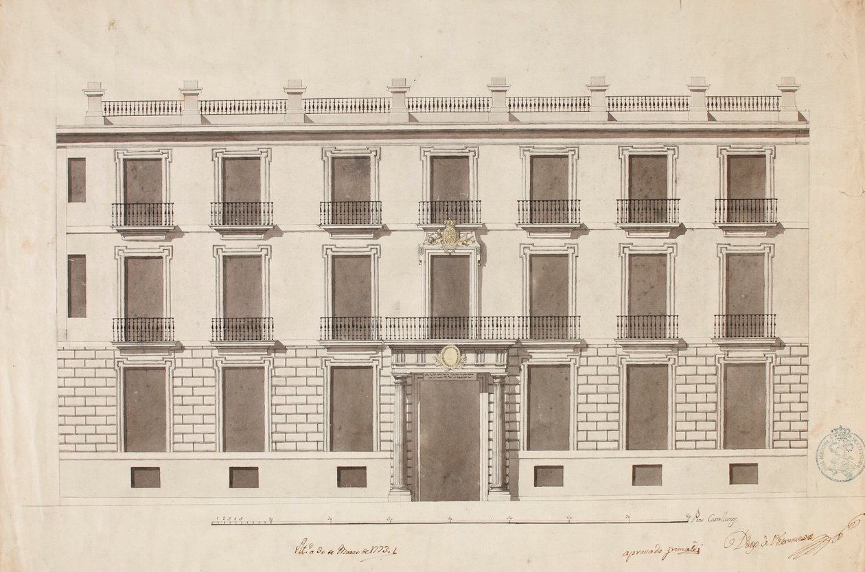 Façade de la Real Academia de Bellas Artes de San Fernando - Diego de Villanueva