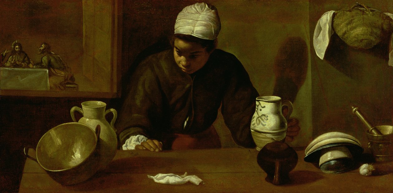 Servante de cuisine avec le souper à Emmaüs, vers 1618 - Diego Velázquez