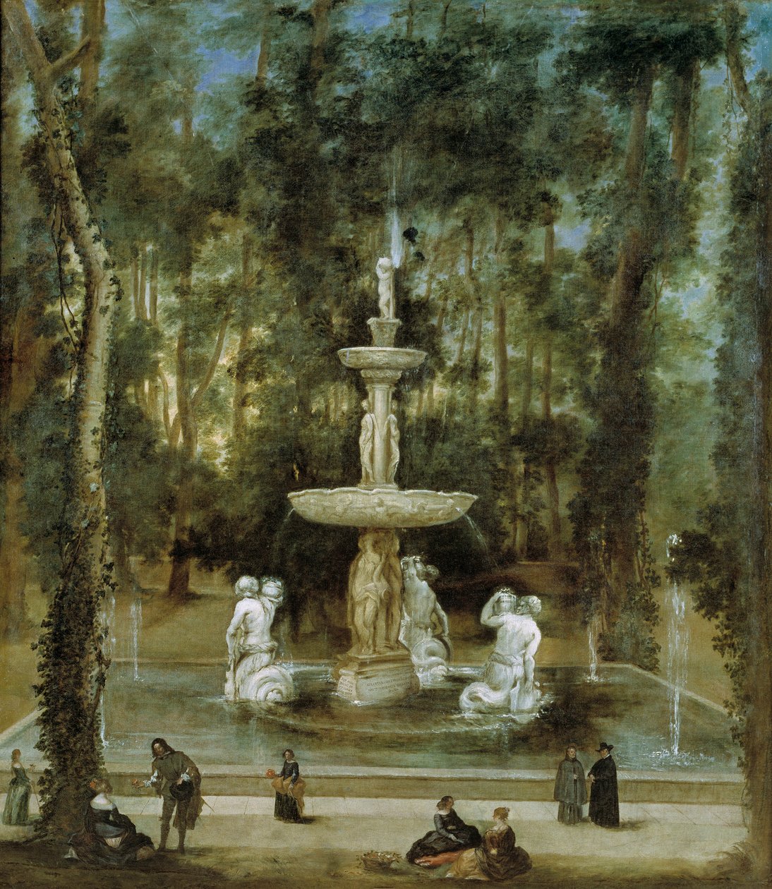 La fontaine des Tritons dans le jardin de l
