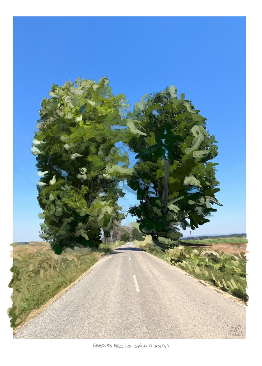 Arbres jumeaux sur la route de Golega, 2022 (œuvre d