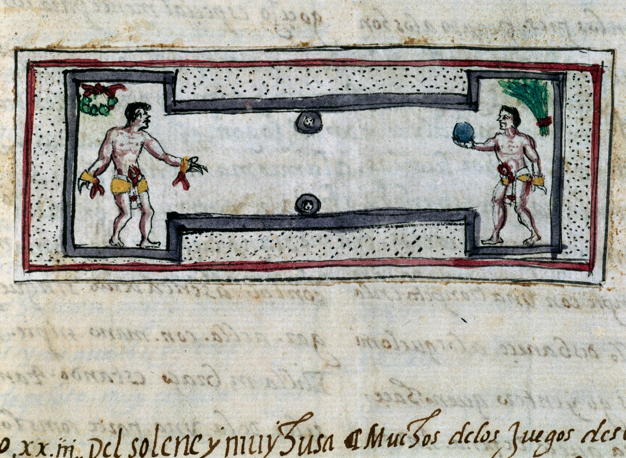Aztèques jouant au jeu de pelota, miniature de l