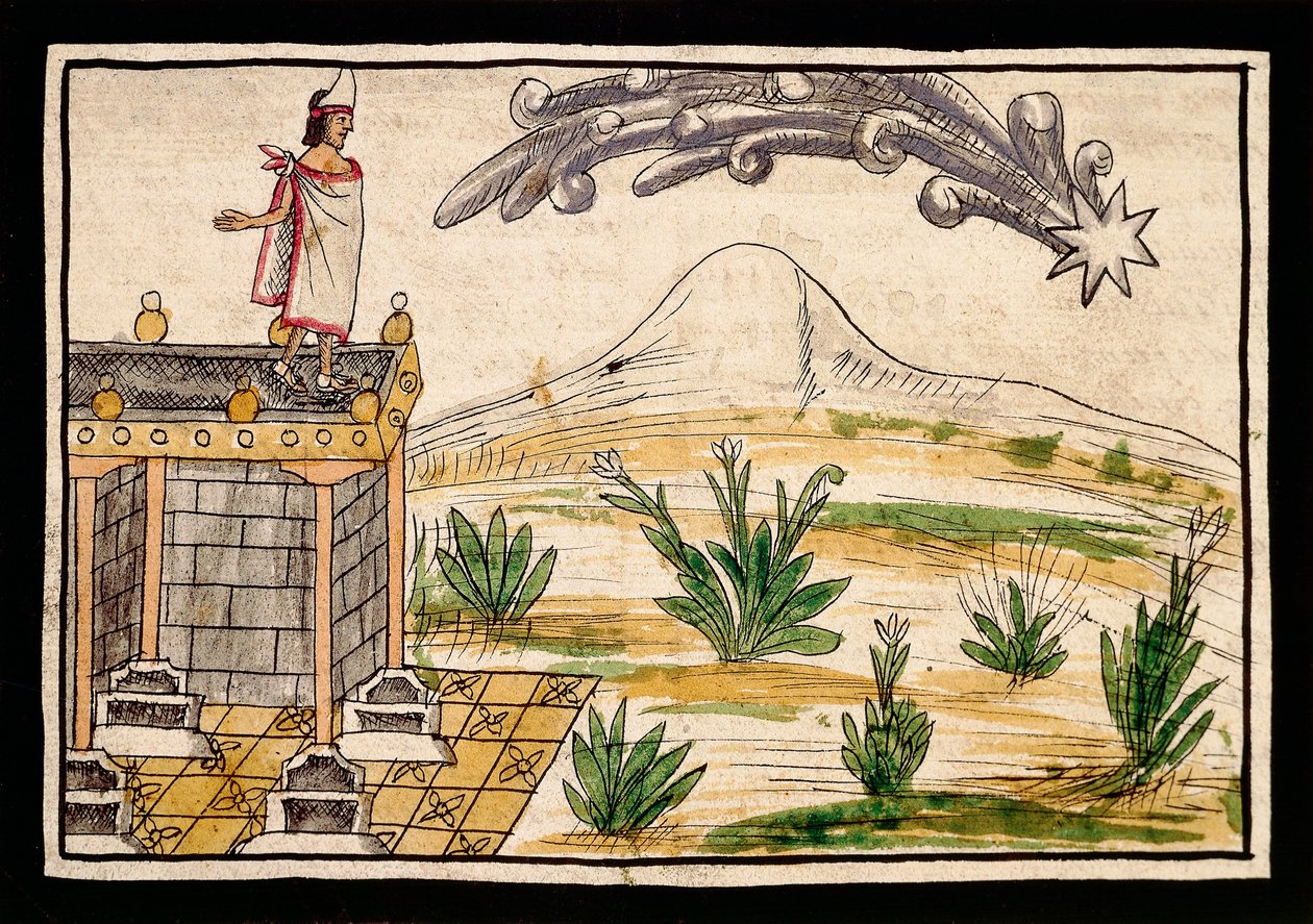 Montezuma observant la comète, miniature de l