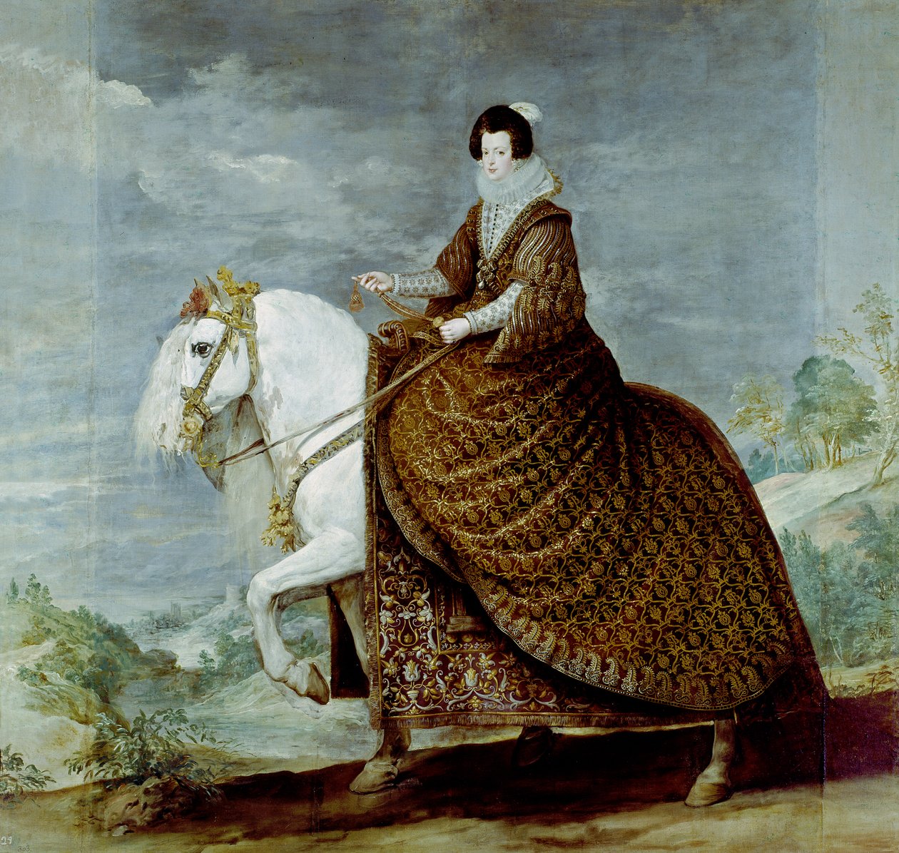 Portrait de la reine Isabelle de Bourbon à cheval - Diego Rodriguez de Silva y Velazquez