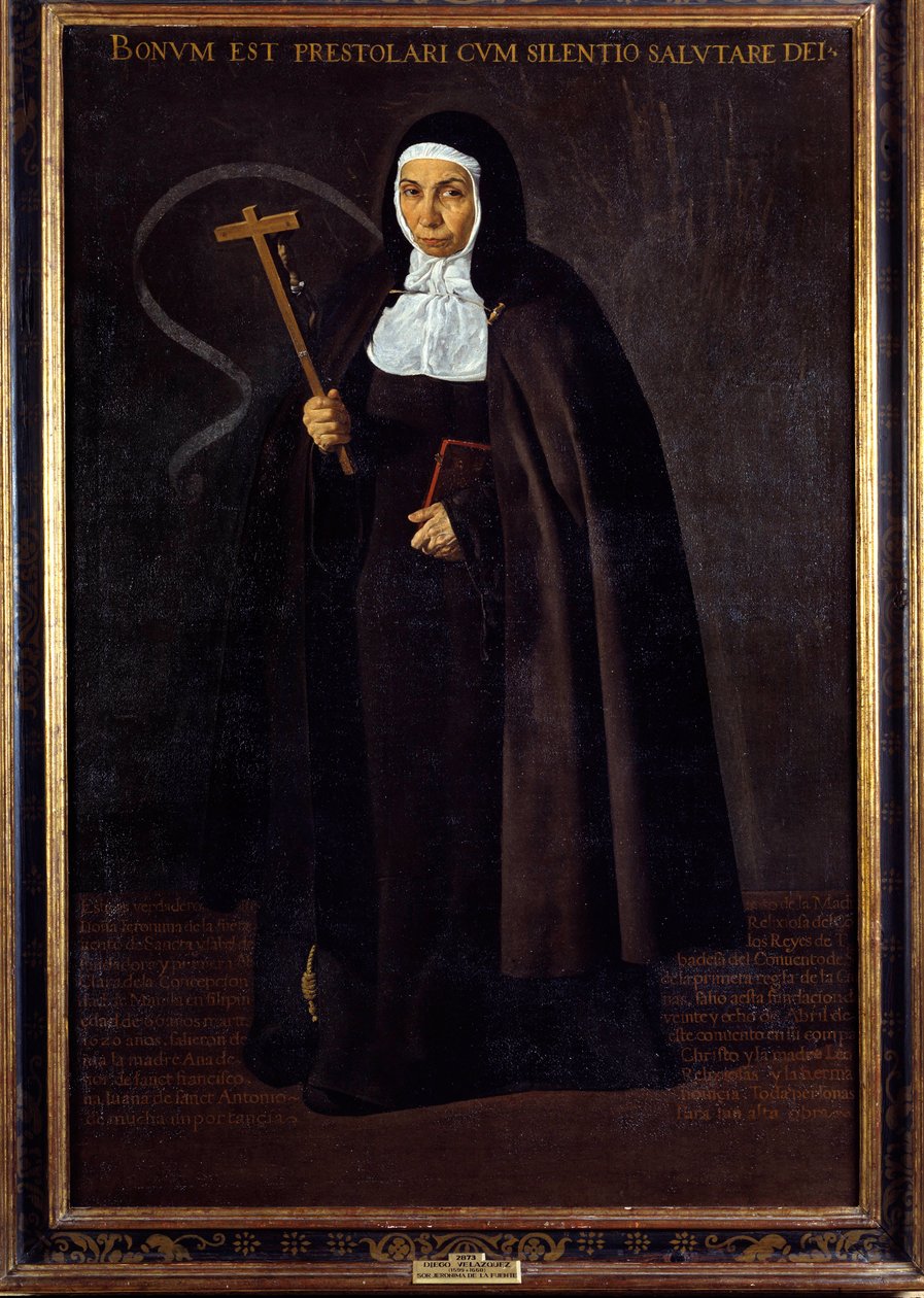 Portrait de mère Jerónima de la Fuente. Peinture de Diego Velázquez (1599-1660) - Diego Velázquez
