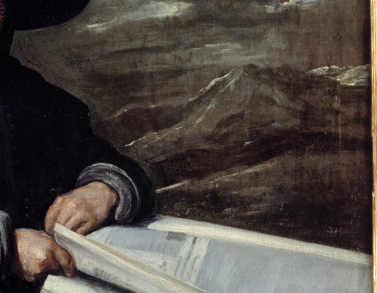Portrait du bouffon Diego de Acedo dit cousin (détail). Peinture de Diego Rodriguez de Silva y Velasquez (1599-1660) - Diego Velázquez