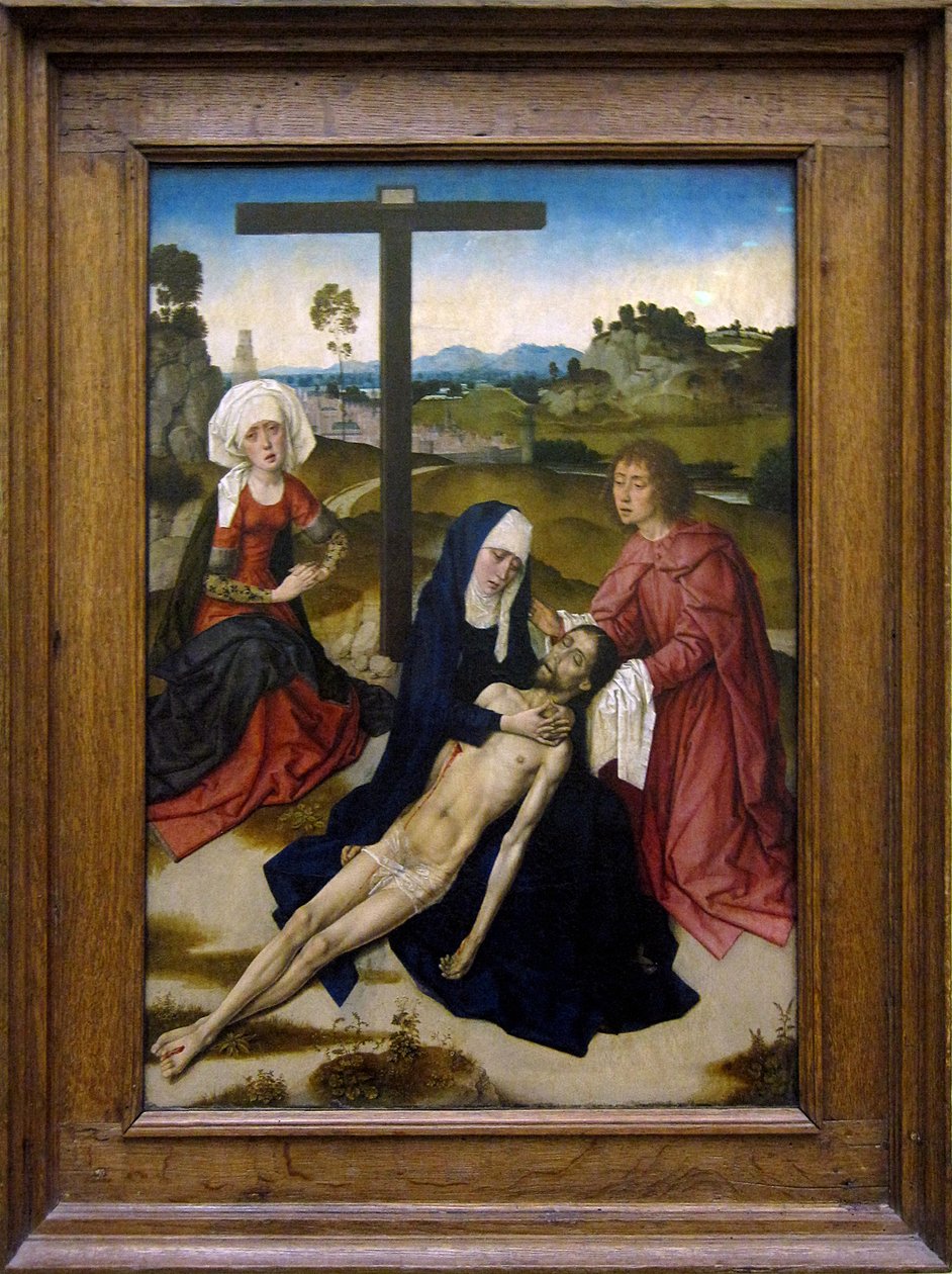 Néerlandais :  De bewening van Christus Lamentation sur le Christ mort - Dieric Bouts
