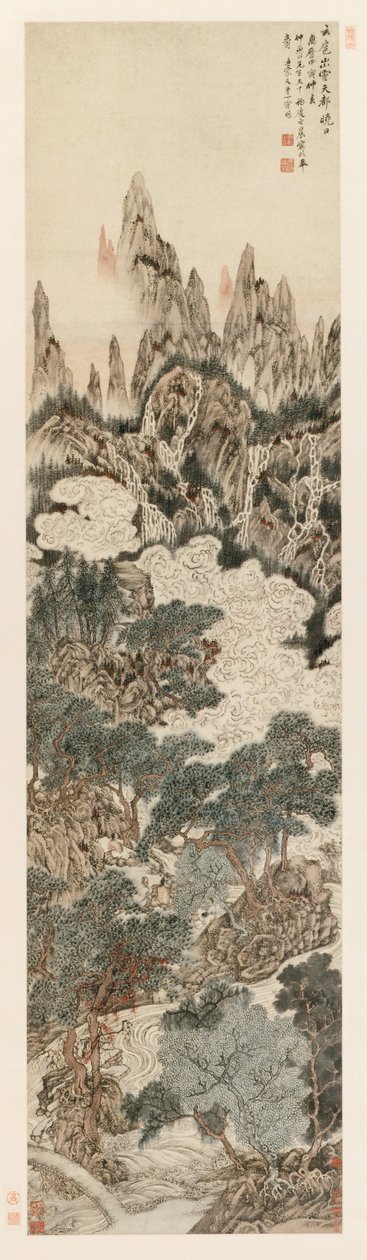 Soleil du matin sur le pic de la citadelle céleste, 1614 - Ding Yunpeng