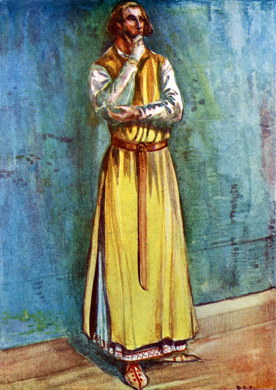 Costume masculin sous le règne de Jean (1199-1216) - Dion Clayton Calthrop
