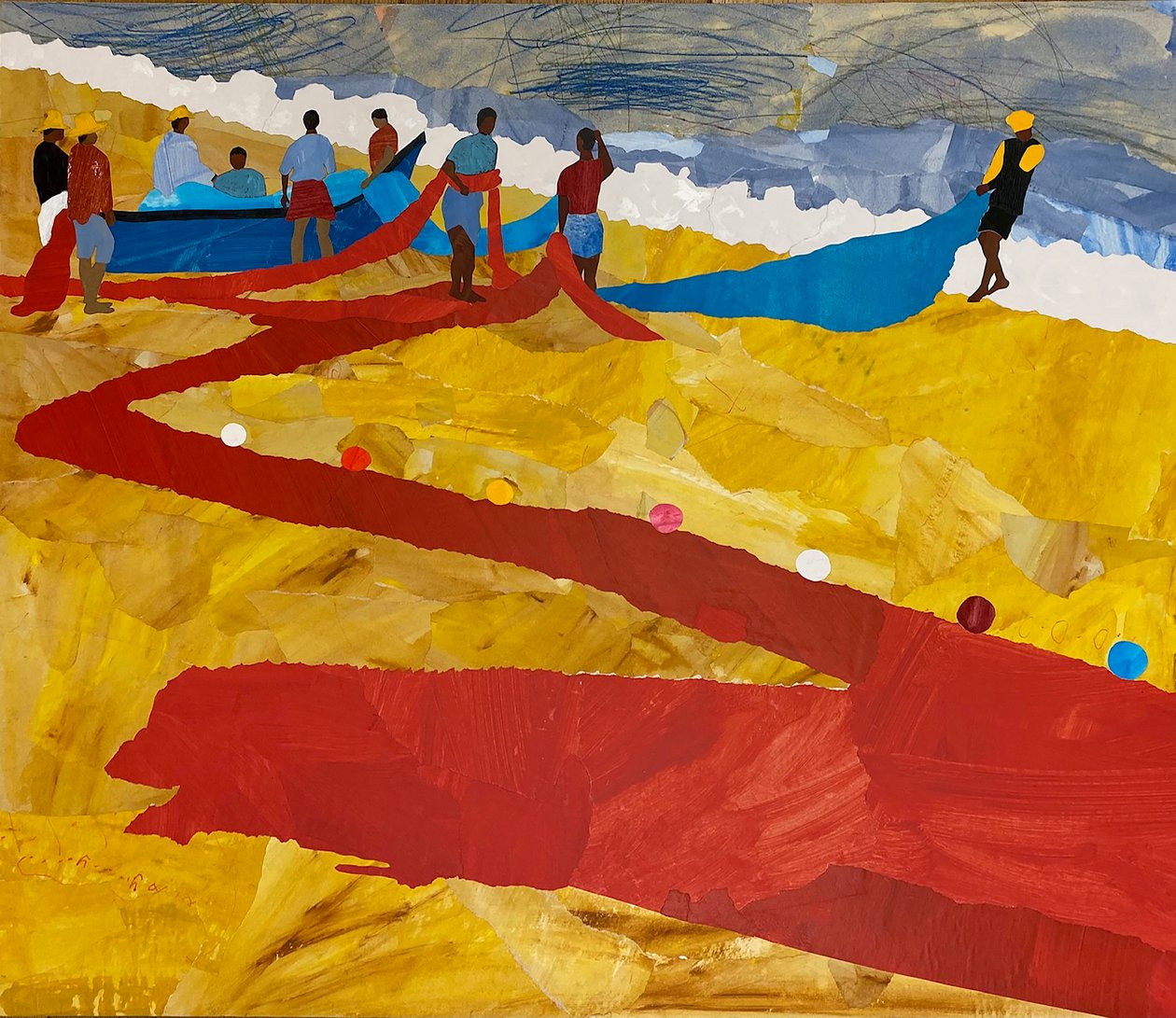 Pêche, Neeleshwar (collage) - Dione Verulam