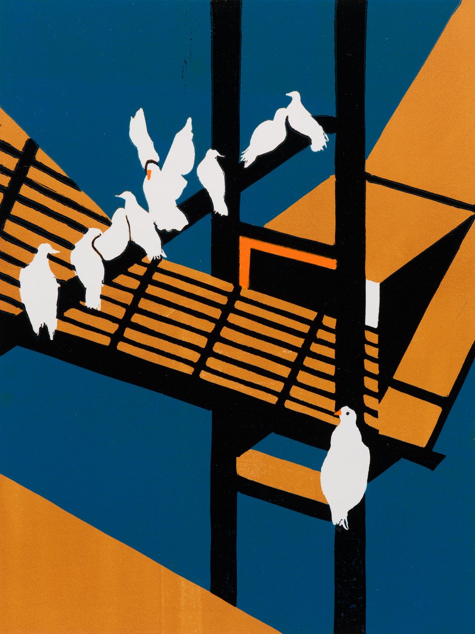 Tourterelles des bois (réduction lino) - Dione Verulam