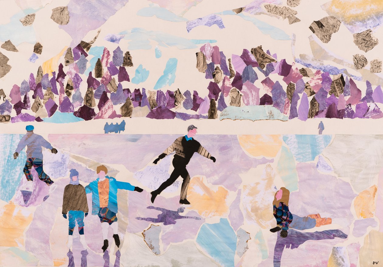 Skating en plein air, 2015 (collage) - Dione Verulam