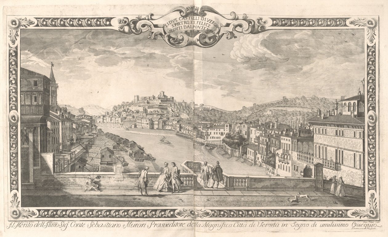 Vedute di Verona - Dionigi Valesio and Giovanni Antonio Urbani, after Tiberio Majeroni