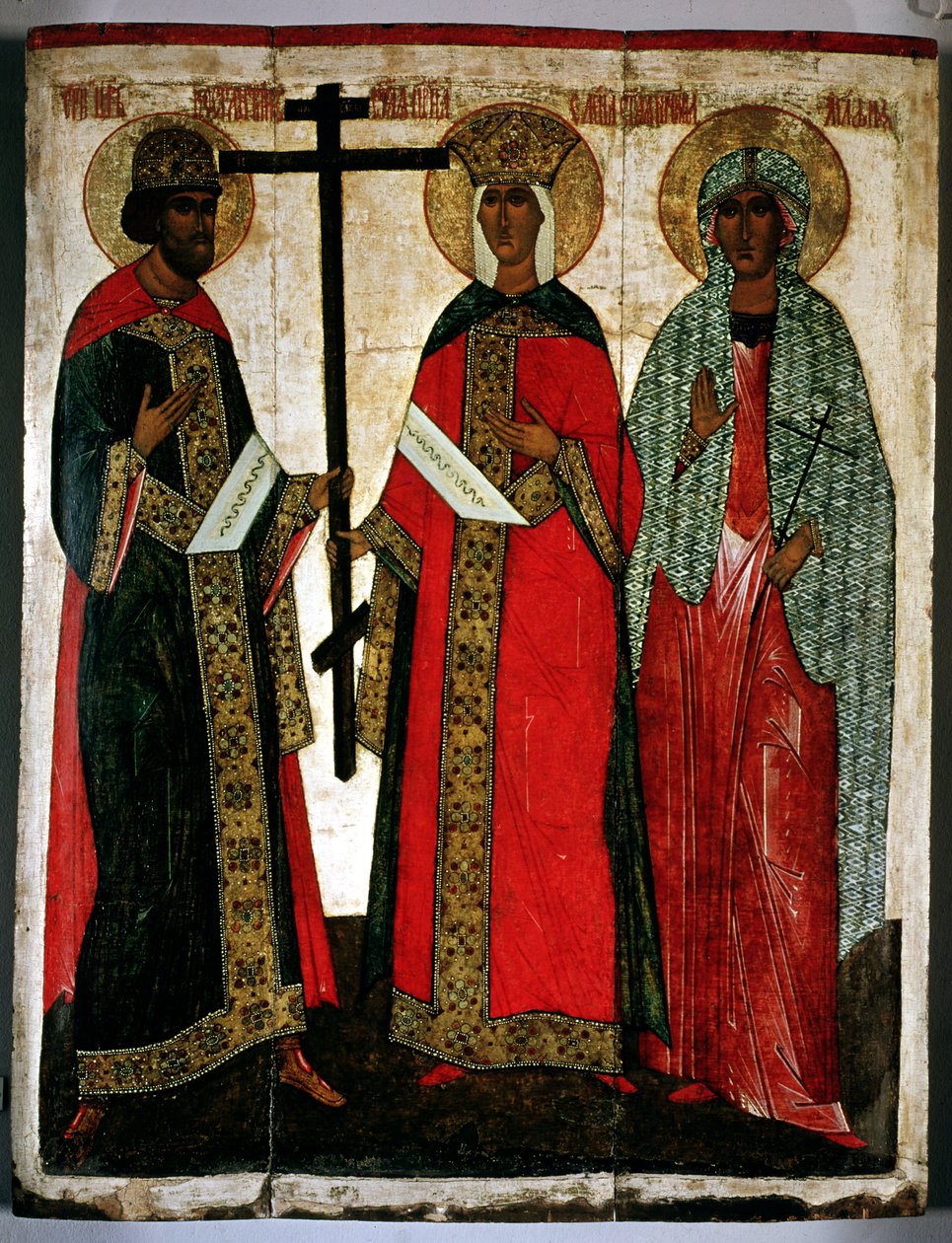 Icône représentant SS. Constantin, Hélène et Agathe, École de Novgorod, vers 1500 - Dionisy