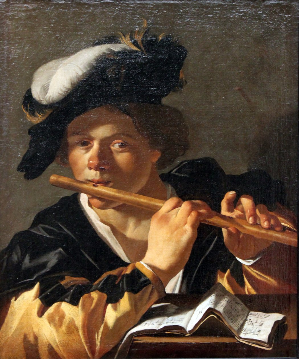 Le joueur de flûte - Dirck van Baburen