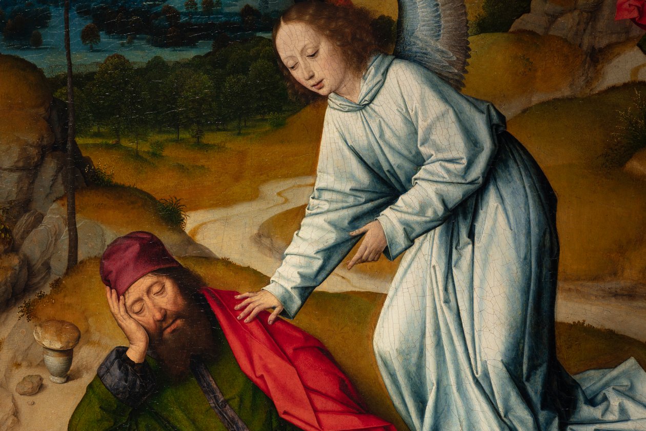 Église paroissiale (Parochiekerk Sint-Pieter). La Cène. Dirk Bouts. 1464-1468. (détail) - Dirck Bouts