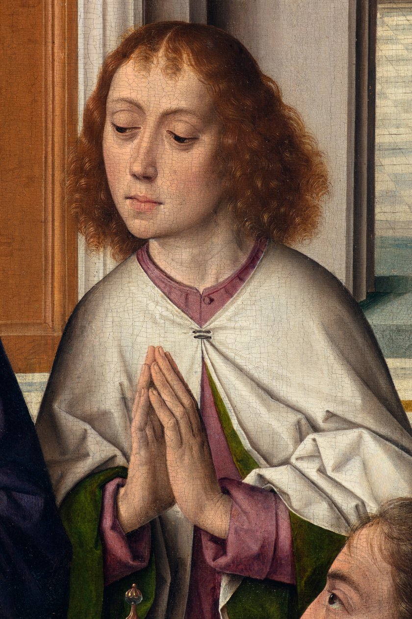 Église paroissiale (Parochiekerk Sint-Pieter). Peinture. La Cène. Dirk Bouts. 1464-1468. (détail) - Dirck Bouts