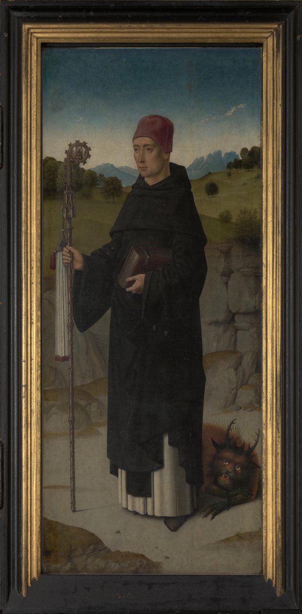 Saint Bernard, panneau de gauche du triptyque de Saint Érasme, vers 1460 - Dirck Bouts