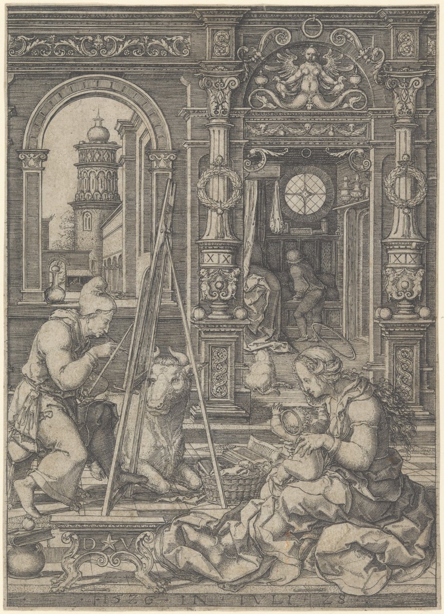 Saint Luc peignant la Vierge, 1526 - Dirck Vellert