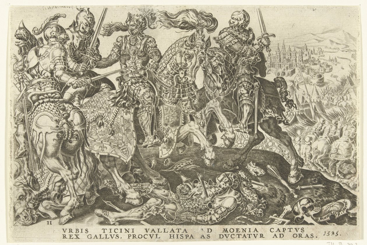 Capture de François Ier lors de la bataille de Pavie, 1525 - Dirck Volckertsz. Coornhert (possibly)