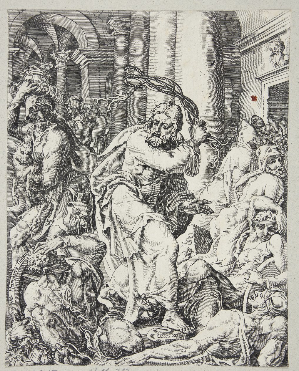 Christ chassant les marchands du temple - Dirck Volckertsz. Coornhert