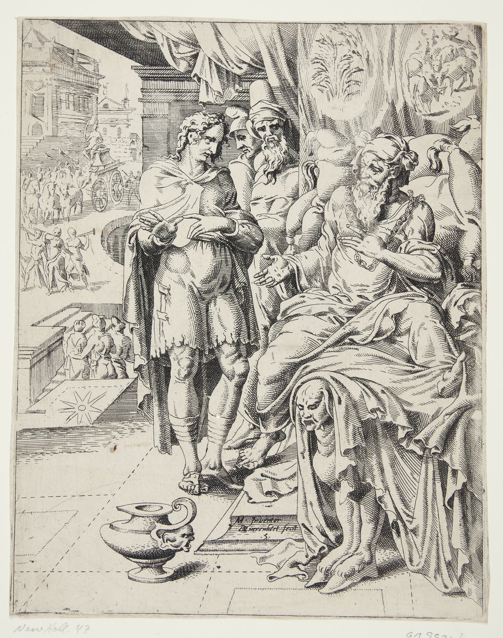 Joseph interprétant les rêves du Pharaon - Dirck Volckertsz. Coornhert