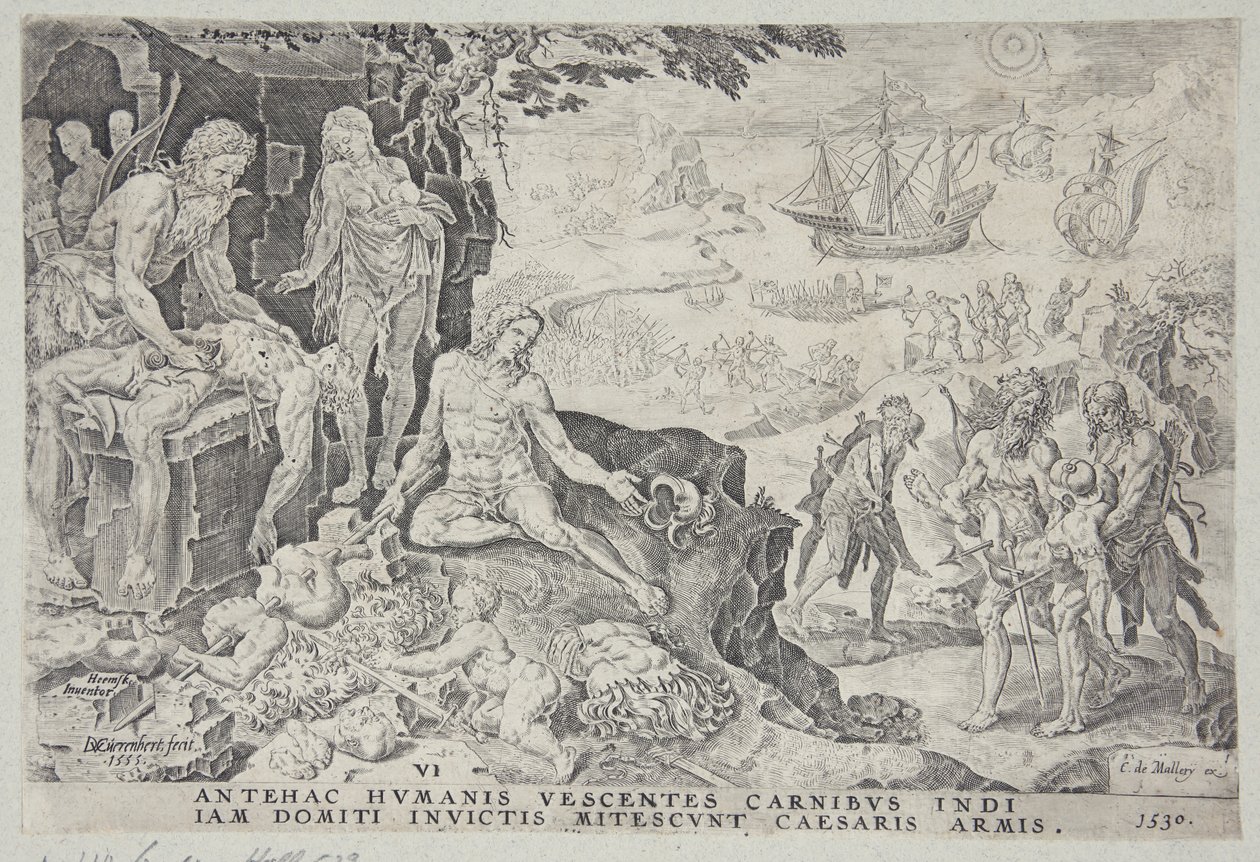 Les troupes impériales apportant la civilisation aux Indiens - Dirck Volckertsz. Coornhert