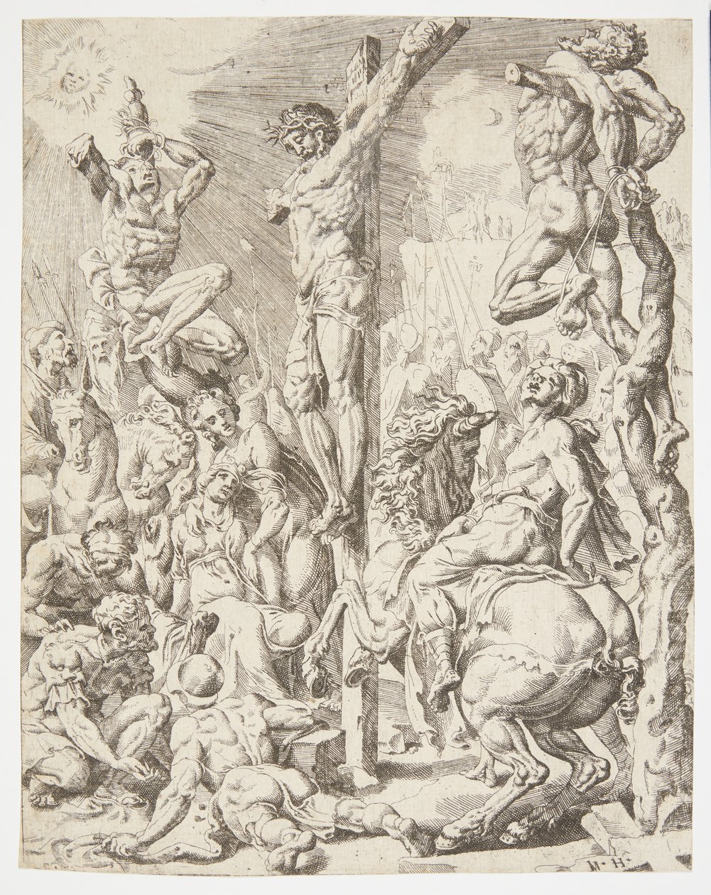 La mort du Christ sur la croix - Dirck Volckertsz. Coornhert