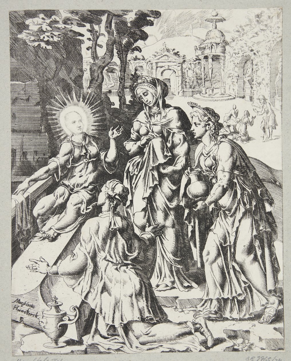 Les trois saintes femmes au sépulcre - Dirck Volckertsz. Coornhert