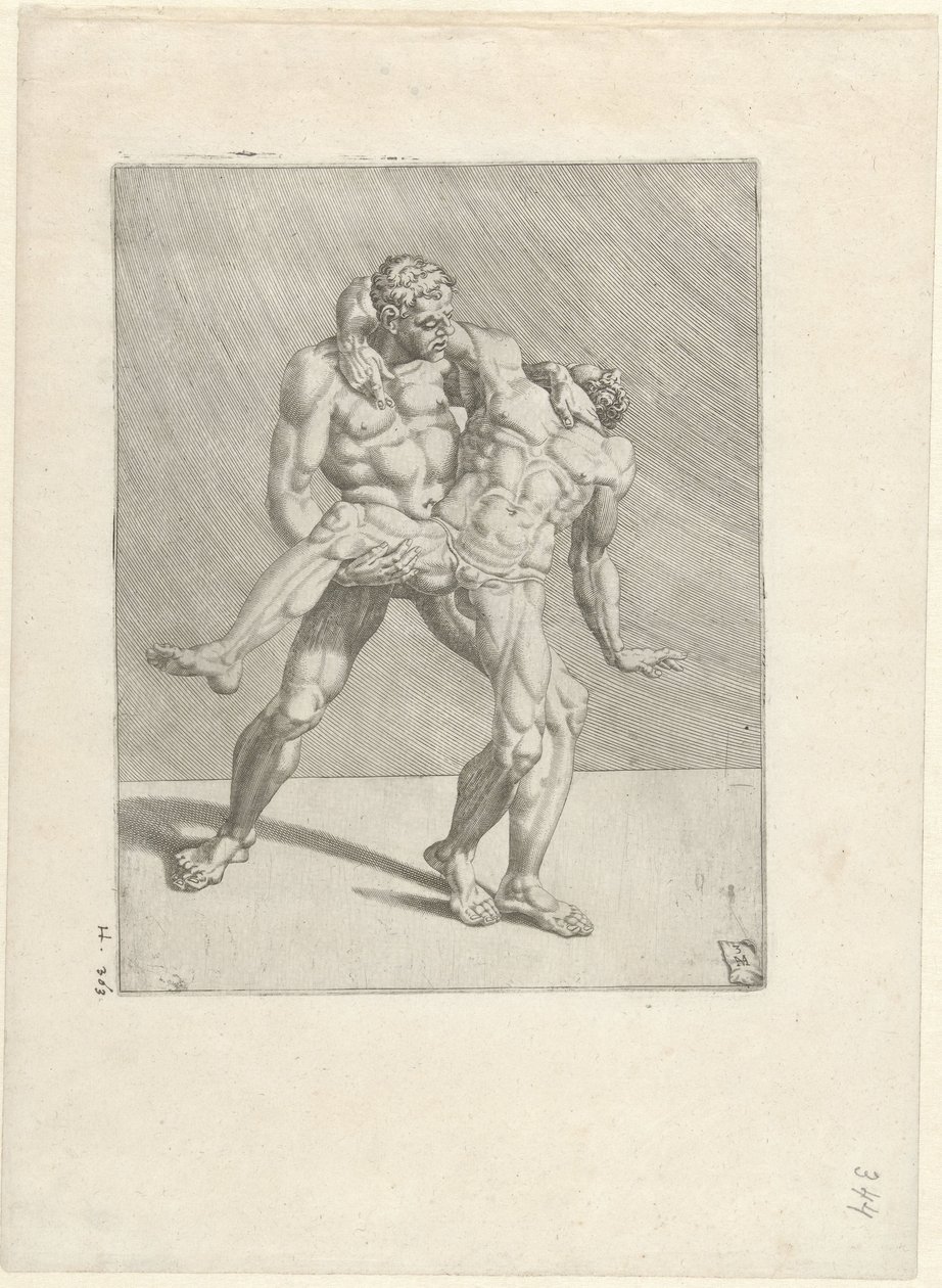 Deux lutteurs - Dirck Volckertsz. Coornhert