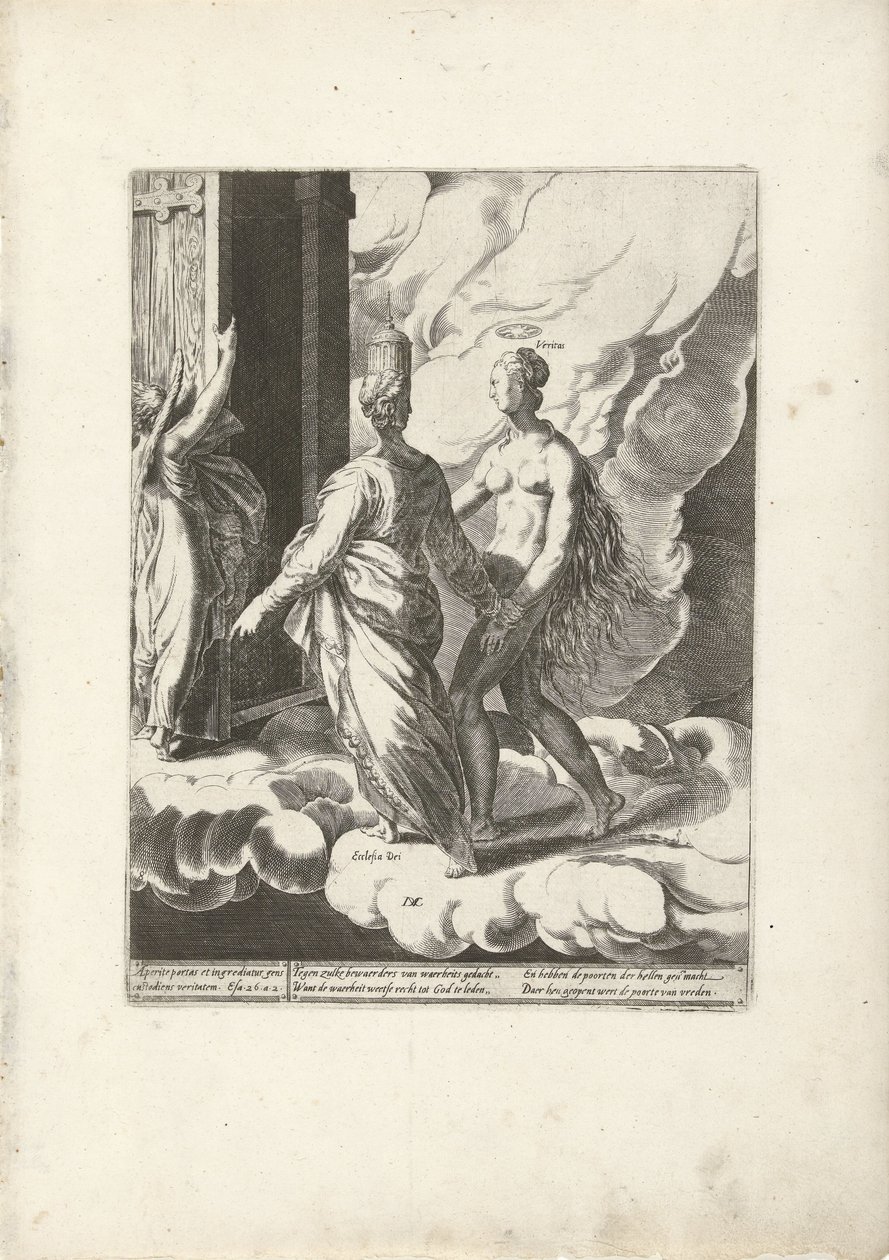 Pour la véritable église de Dieu, le ciel est ouvert - Dirck Volckertsz. Coornhert