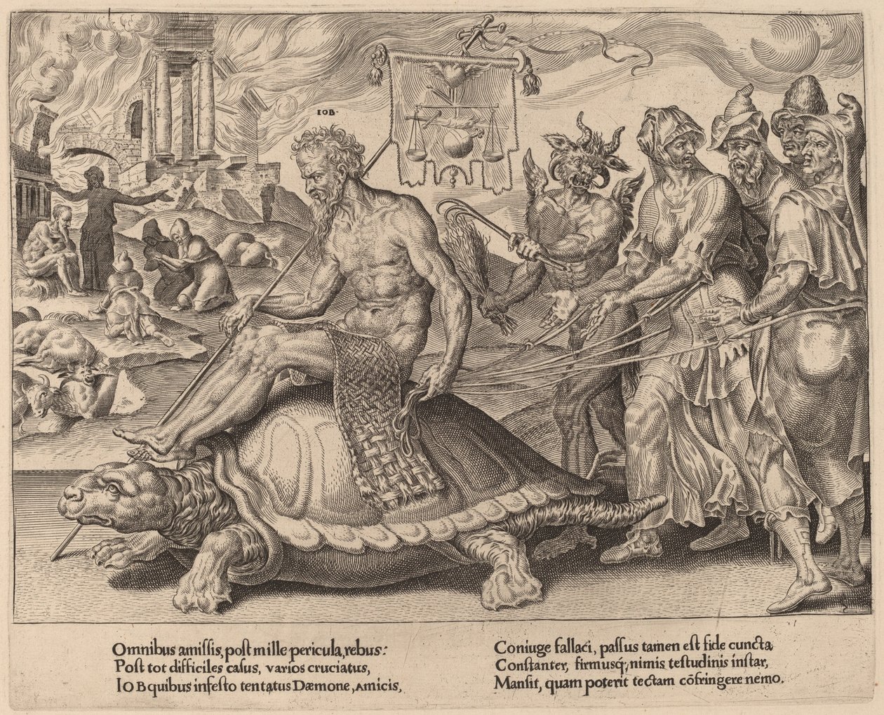 Le triomphe de Job - Dirck Volckertz Coornhert after Maerten van Heemskerck