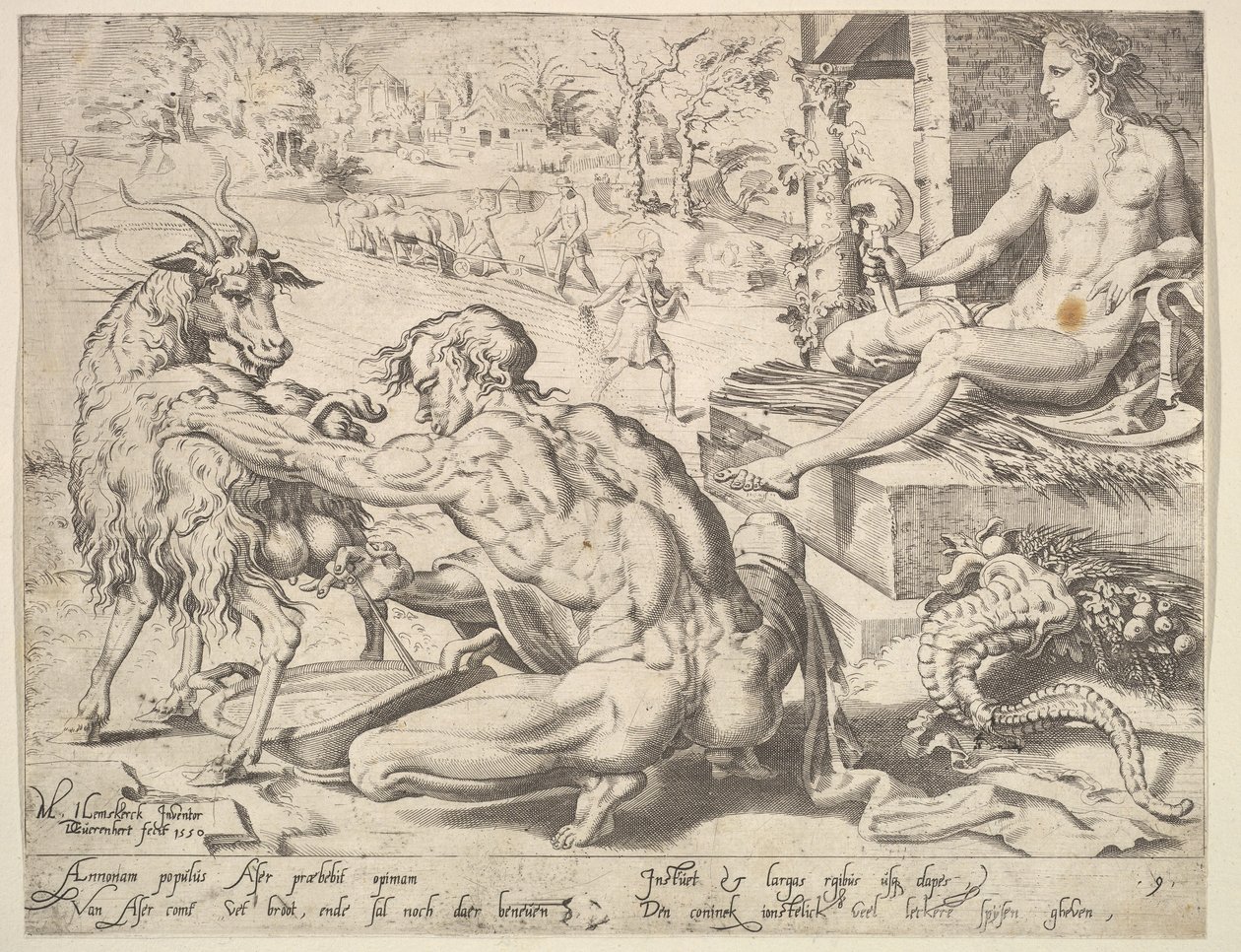 Asher, de la série Les Douze Patriarches, 1550 - Dirck Volkertsen Coornhert