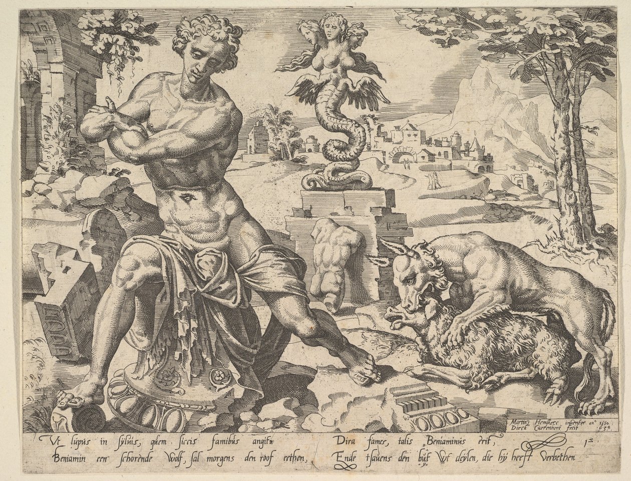 Benjamin, de la série Les Douze Patriarches, 1550 - Dirck Volkertsen Coornhert
